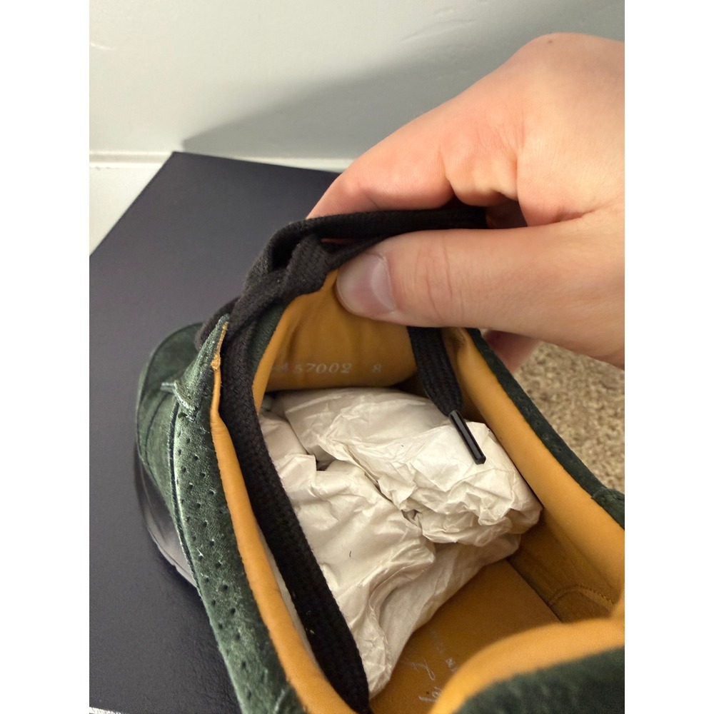 Ralph Lauren Purple Label Ethan II Green Calfskin Suede Sneakers Men 8D UK Italy - Picture 6 of 14